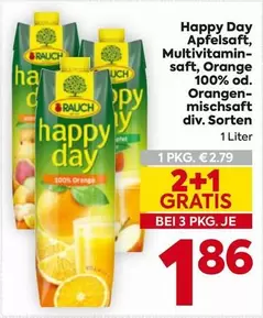 Orange - Happy Day Apfelsaft, Multivitaminsaft,  100% od. nsaft-mischsaft div. Sorten