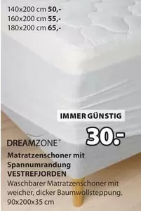 Matratzenschoner mit Spannumrandung