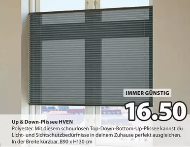 Up & Down-Plissee