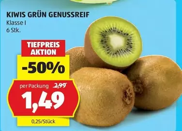 KIWIS GRÜN GENUSSREIF