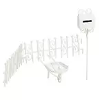Miniatur-Set "Garten" aus Metall, 4-teilig