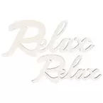 Schriftzüge "Relax", 2 Stück, 14 cm und 18 cm