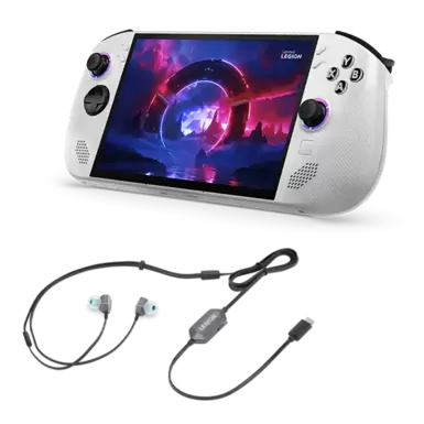 Legion Go S (32GB 1TB) + Lenovo Legion E510 7.1 RGB Gaming In-Ear Headphones