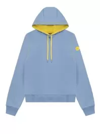 Hoodie mit gummiertem Label-Aufnäher