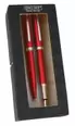 ONLINE Füllhalter/Kugelschreiber-Set Eleganza satin rot