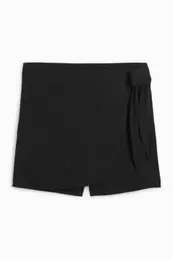 Skort mit Leinen-Anteil