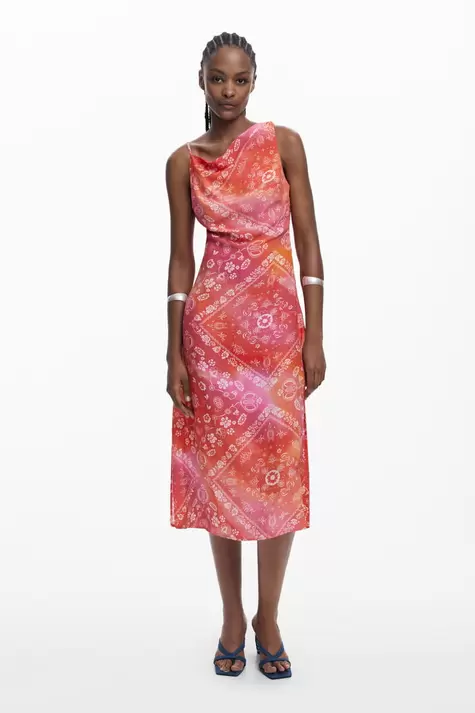 Mehrfarbiges Bandana-Kleid