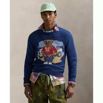 Baumwollpullover mit Polo Bear