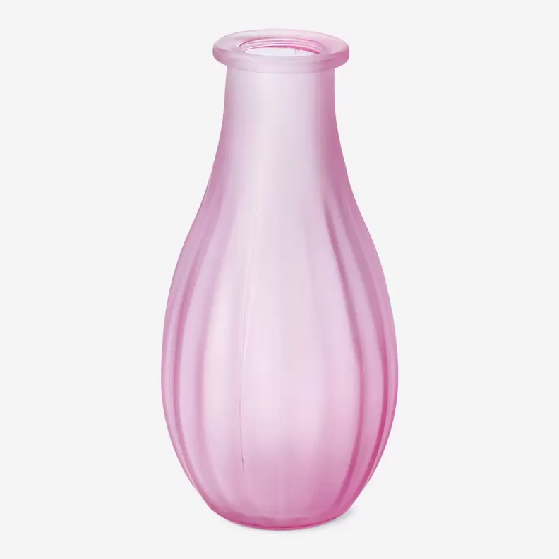 Vase mit gefrostetem rosa Finish