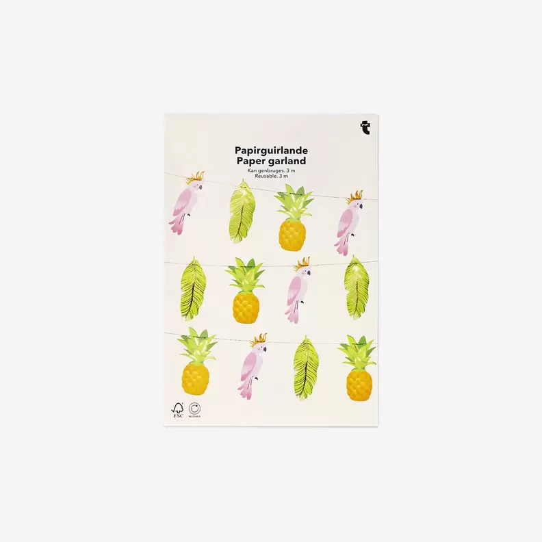Papiergirlande mit tropischem Thema - 300 cm