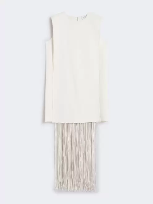 Kleid mit Fransen und Rundhalsausschnitt