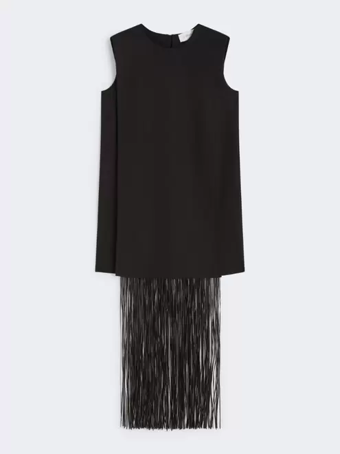 Kleid mit Fransen und Rundhalsausschnitt
