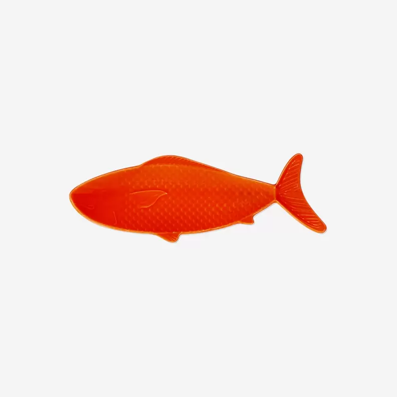 Oranger Fisch-Servierteller - 26 cm