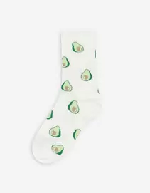 Socken - Allover-Print - weiß