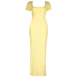 Geripptes Maxikleid