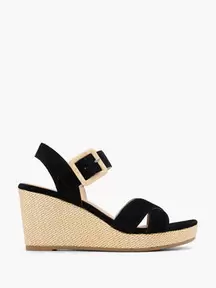 Leder Keilsandalette