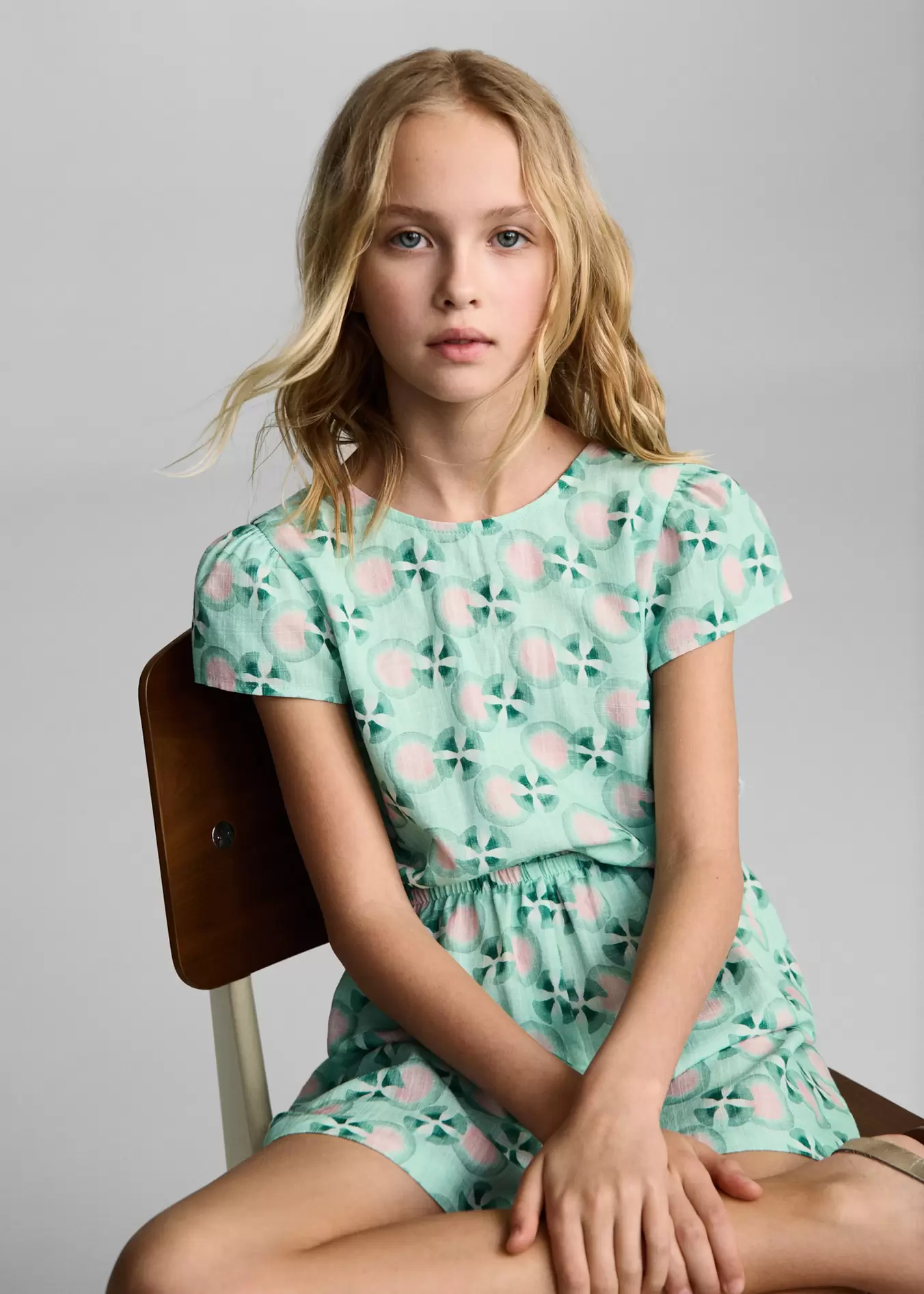 Bedruckter, kurzer Jumpsuit