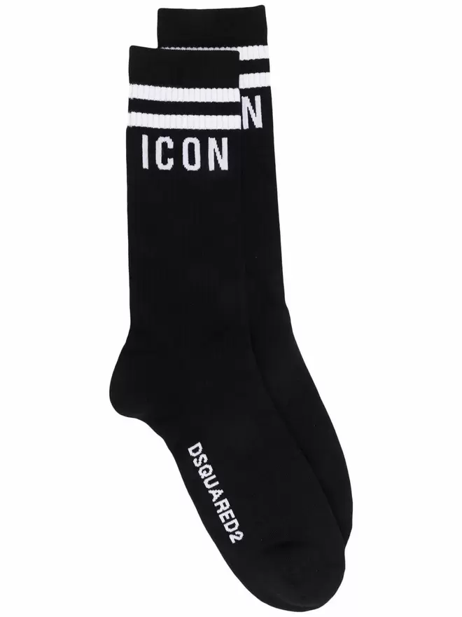 Intarsien-Socken mit Logo