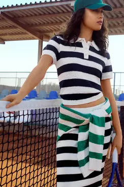 Striped polo shirt