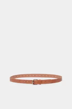 Silver and gold studded belt
