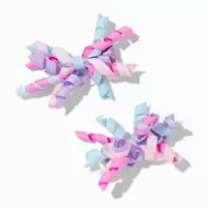 Claire's Club Pink & Purple Curly Ribbon Hair Clips - 2 Pack