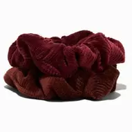 Autumn Tonal Velvet Hair Scrunchies - 2 Pack