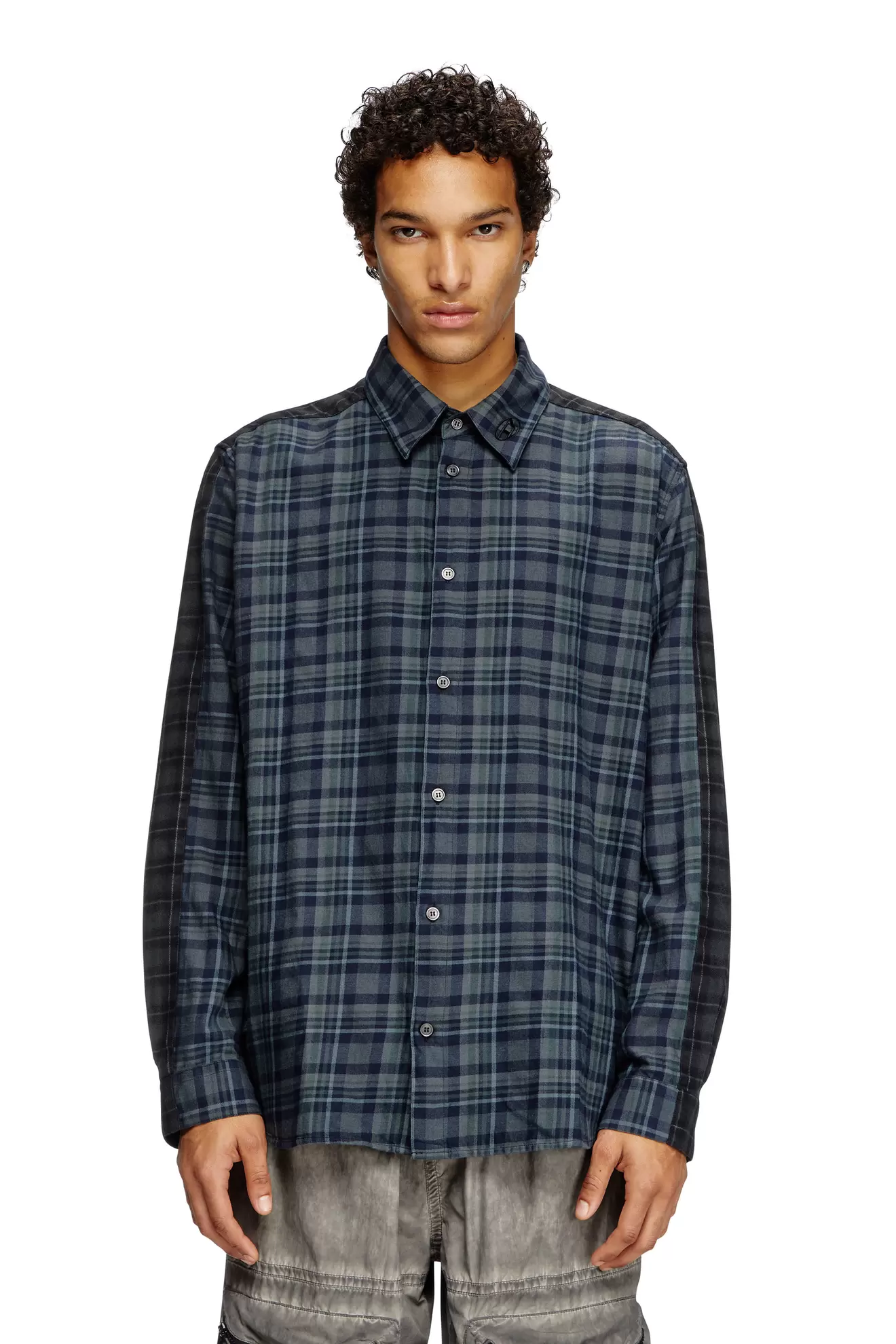 Gespleißtes Hemd aus Flanell mit Karo-Muster