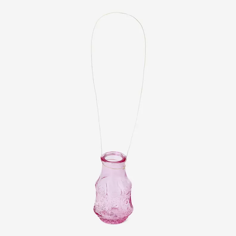 Mini-Vase aus rosa Glas