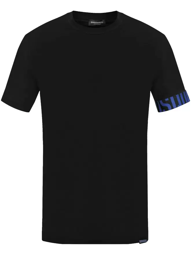 T-Shirt mit Logo-Bündchen