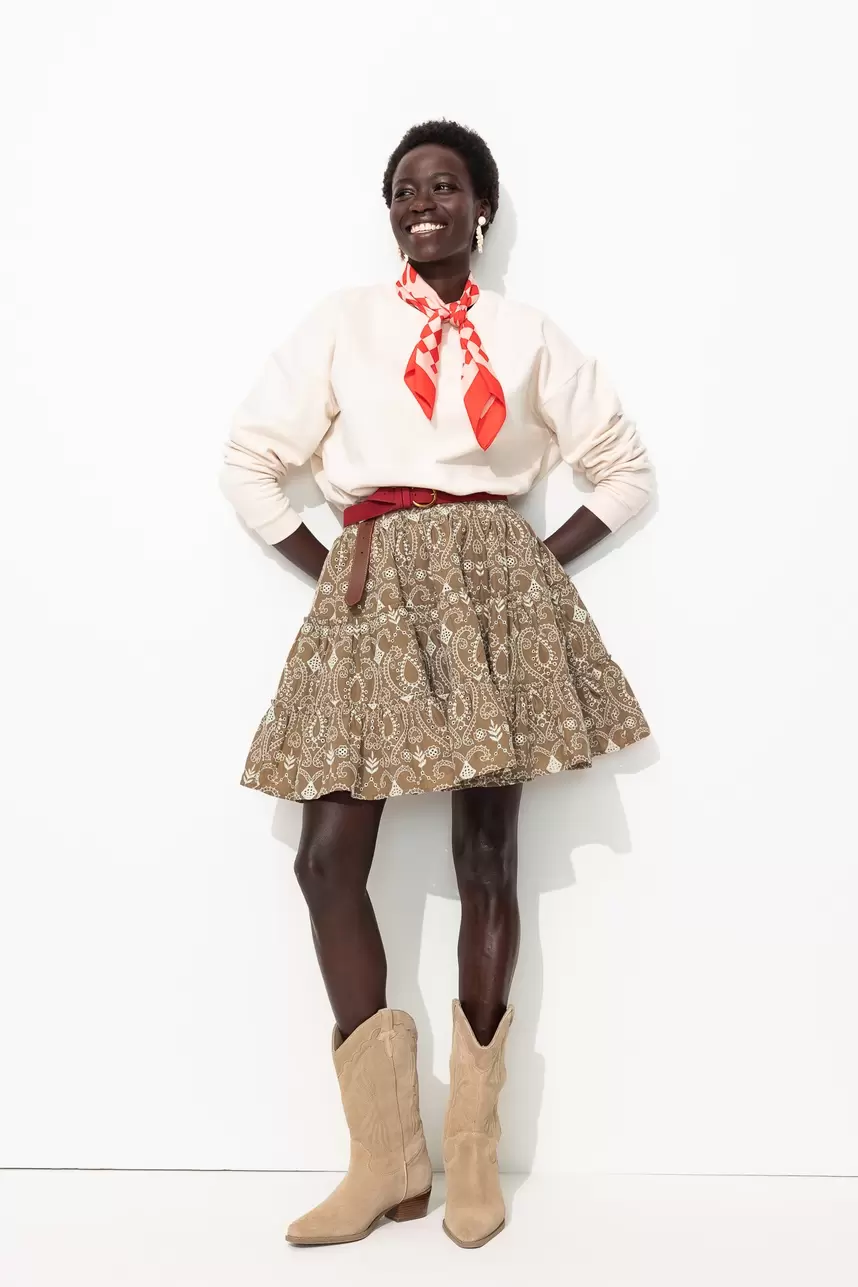 Jupe en broderie anglaise
