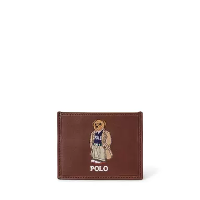 Leder-Kartenetui mit Polo Bear