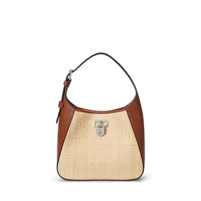 Kleine Schultertasche Tanner aus Bast