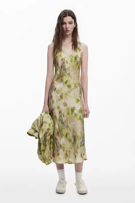 Satinkleid mit Blumen Collina Strada