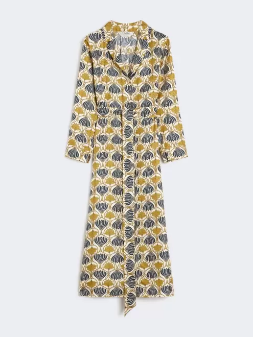 Kaftankleid aus bedruckter Seide