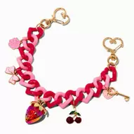Pink Heart Charmy Chunky Chain Bag Charm