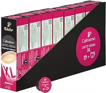 Tchibo Cafissimo Storage Box Caffè Crema XL Coffee Capsules, Pack of 80 - 8 x 10 Capsules (Coffee, Strong with Intense Aromas), Sustainable & Fair Trade, for Large Coffee Mugs