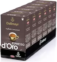Dallmayr ESPRESSO d'Oro Coffee Capsules Compatible with K-fee & Tchibo Cafissimo*, Intensity 11/13, Full-bodied & Soft, 96 Capsules (6 x 16 Capsules)