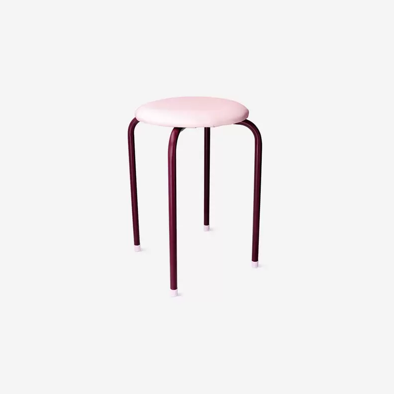 Pink-burgunderroter Hocker