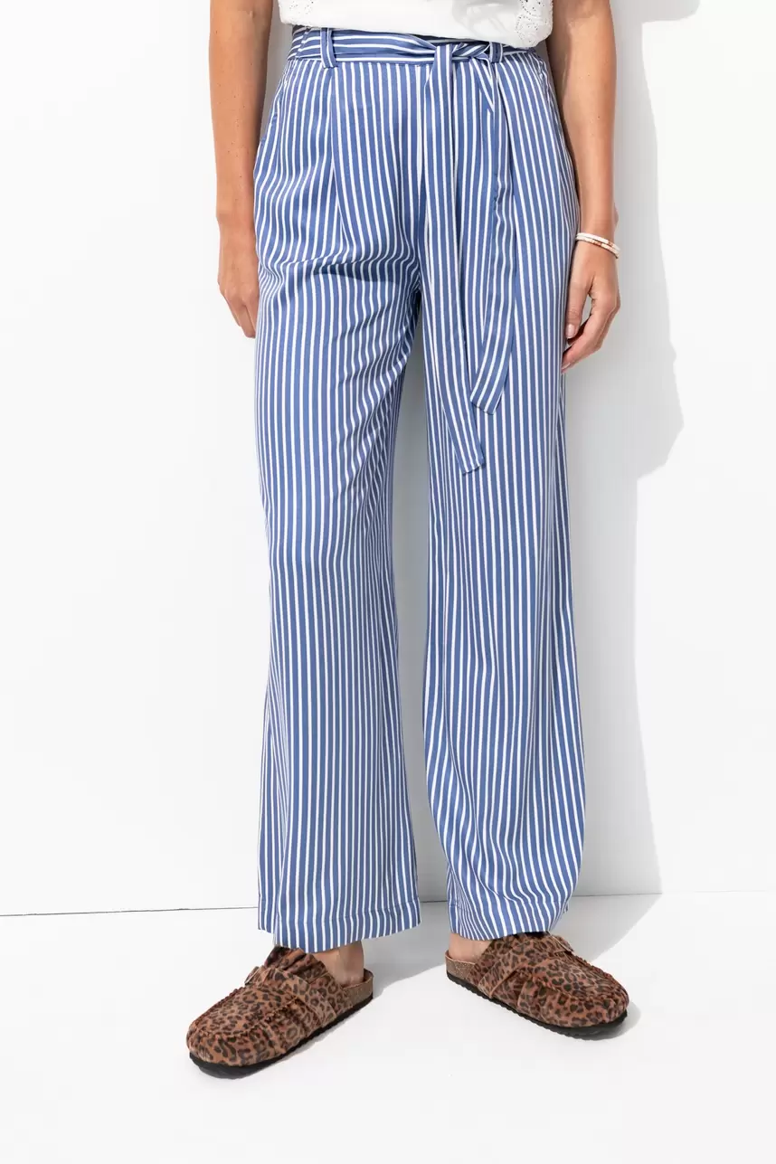 Pantalon large rayé Femme