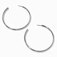 Silver-tone Oversized 70mm Hoop Earrings
