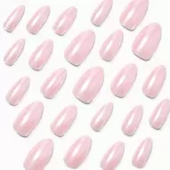 Pink Glitter Stiletto Vegan Faux Nail Set - 24 Pack