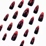 Blood Drip Halloween Stiletto Press On Faux Nail Set - 24 Pack