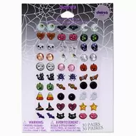 Claire's Club Halloween Icons Stick On Earrings - 30 Pack