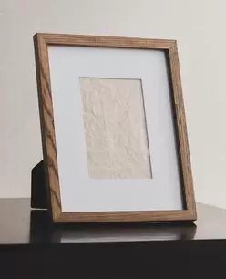 FOTORAHMEN AUS HOLZ UND LEINEN