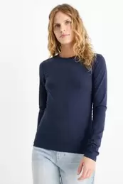 Basic long sleeve top - slim fit