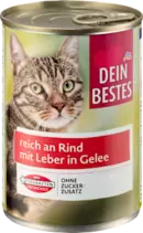 Nassfutter Katze reich an Rind mit Leber in Gelee, 415 g