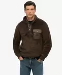 High Pile Fleece Henley Jumper