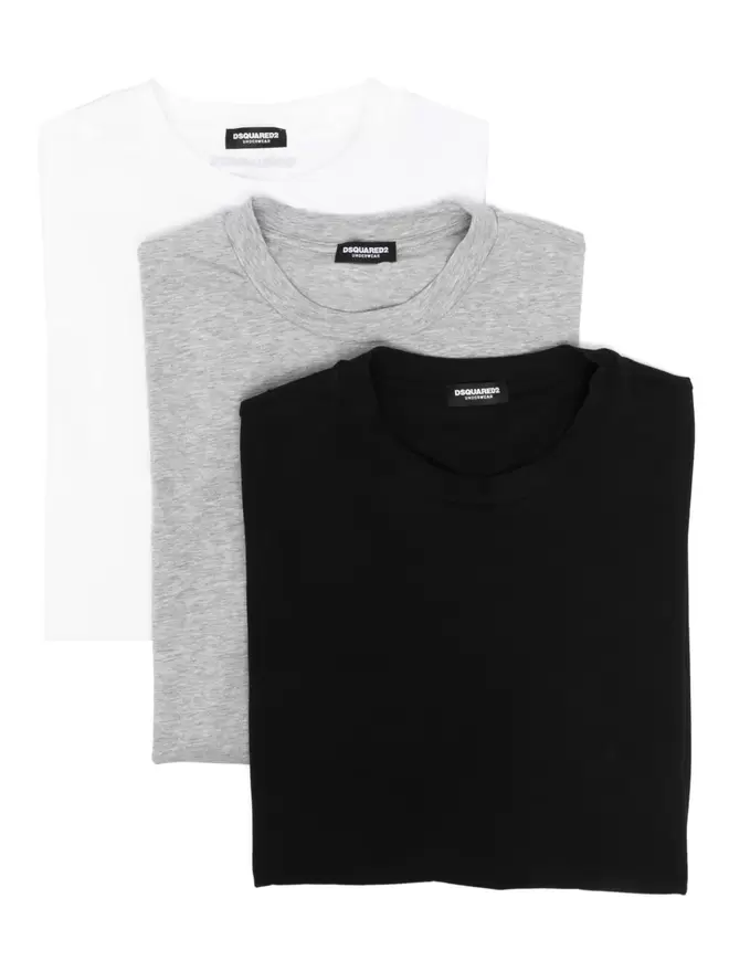 T-Shirt mit rundem Ausschnitt (3er-Set)