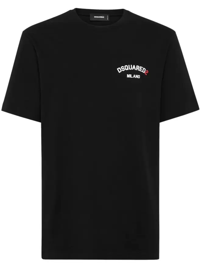 T-Shirt mit Logo-Stickerei