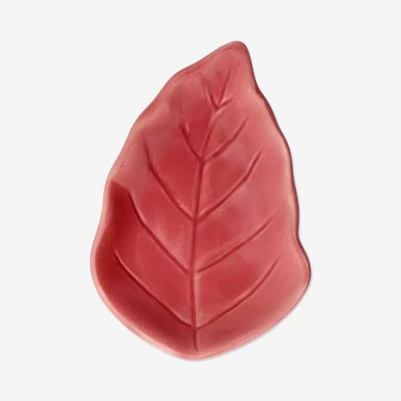 Ablageschale Blatt rosa - 13 cm